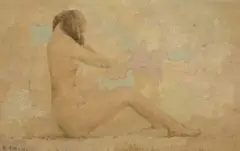 Frauenakt by Ryōnosuke Fukui, oil on canvas, sold Dec 2020
