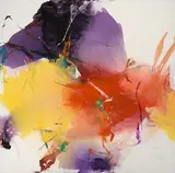 Abstrakte Komposition by Kim En Joong, 1997, oil on canvas, sold Dec 2020