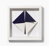 Blue and white by Hércules Barsotti, color screenprint, sold Dec 2020