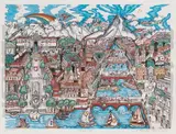 Zürich by Charles Fazzino, offset lithograph, sold Dec 2020