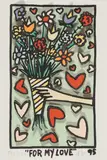 For My Love by James Rizzi, 1995, color lithograph, sold Dec 2020