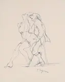 Liederbuchskizze by Tomi Ungerer, pencil, sold Dec 2020