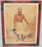 Englischer Militär (Sir John Moore?) in der Uniform eines General-Leutnants, vor weiter Landschaft by Andrew Robertson, watercolor, sold Dec 2020