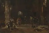 Kopie Bartholomäusnacht by Eugène Isabey, oil on canvas, sold Dec 2020