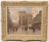 Neapolitanische Strassenszene by Gustavo Pisani, oil on canvas, sold Dec 2020
