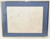 Tänzer by Jean Cocteau, 1956, collotype, sold Dec 2020