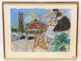 Untitled by Théo Tobiasse, color lithograph, sold Dec 2020