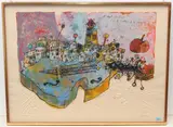 Untitled by Théo Tobiasse, color lithograph, sold Dec 2020