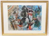 Untitled by Théo Tobiasse, color lithograph, sold Dec 2020