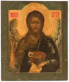 Russisch, Mitte 18.Jh by Hl. Johannes d. Vorläufer, tempera, sold Dec 2020