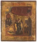 Russisch, um 1800 by Vita des Hl. Elias, tempera, sold Dec 2020