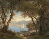 Rives du Léman, près le Bouveret (embouchure du Rhône)", 1871 by François Diday, oil on canvas, sold Dec 2020