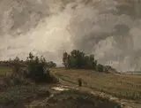 Landschaft in Oberbayern, um 1880/90 by Adolf Stäbli, oil on canvas, sold Dec 2020