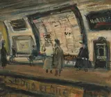 Paris, Metrostation, 1945 by Wilfrid Moser, oil on board, offered Dec 2020