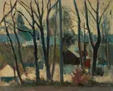 Bäume im Vorfrühling, 1945 by Carl Walter Liner, oil on canvas, offered Dec 2020