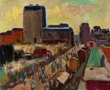 Strassenszene in Paris, 1939 by Carl Walter Liner, oil on canvas, offered Dec 2020