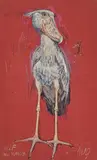 Schuhschnabel, "WWF Abu Markub", 1968/70 by Fritz Hug, oil, sold Dec 2020