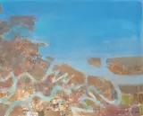 Küste", 1969 by Hermann Alfred Sigg, acrylic, sold Dec 2020