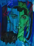 Bianca", 1991 by Rolf Knie, acrylic, sold Dec 2020