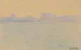 Le vieux port Marsaille by Cuno Amiet, 1953, pencil, offered Dec 2020