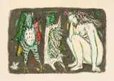 Konfrontation by Alois Carigiet, 1958, color lithograph, sold Dec 2020