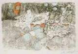 Schneehühner by Alois Carigiet, 1970, color lithograph, offered Dec 2020