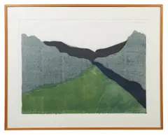 Untitled by Richard Kemble, 1976, Woodcut, sold Oct 2026