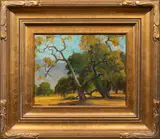 Landscape with Trees by Frederick Zimmerman, oil on canvas affixed to board, sold Nov 2022