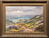 Wildflowers on the Coast by Francis 'Frank' Harvey Cutting, oil on canvas affixed to board, sold Nov 2022