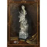 The Statue by Florian Alexander Durzynski, 1967, oil on panel, sold Nov 2022