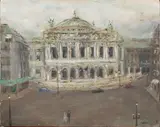 Paris Opera by Ayako Kobayashi, 1977, oil on canvas, sold Nov 2022