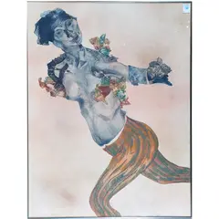 I'm Late by Stephanie Weber, lithograph in colors, sold Nov 2022