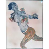 I'm Late by Stephanie Weber, lithograph in colors, sold Nov 2022