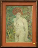 Impressionist Female Nude by Karl Dopler, oil on board, sold Nov 2022