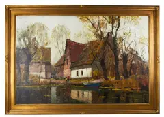 Willows by the Shore by Anthony Thieme, oil on canvas, sold Dec 2025
