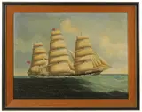 ship by Lai Fong, oil on canvas, sold Dec 2025