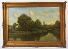 Untitled by George W. Drew, oil on canvas, sold Jan 2026