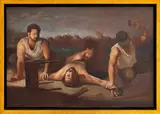 Study for Lower Panel of "Musica Proibita" Diptych by Vincent Desiderio, Oil on Board, sold Aug 2024