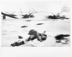 D Day Landings by Robert Capa, Gelatin Silver Print, sold Oct 2024