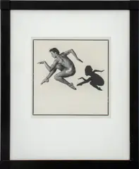 Untitled (Two Leaping Dancers) by Lois Greenfield, Gelatin Silver Print, sold Oct 2024
