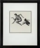 Untitled (Two Leaping Dancers) by Lois Greenfield, Gelatin Silver Print, sold Oct 2024