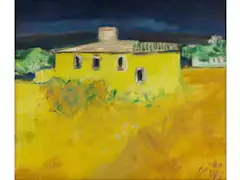 Gelbes Haus by Wim Oepts, oil on canvas, offered Mar 2024