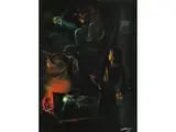 Untitled by Gert Heinrich Wollheim, oil on board, sold Dec 2022