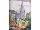 Kaiser-wilhelm-gedächtniskirche by Else Hertzer, oil on canvas, offered Sep 2018