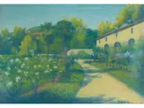 Blumengarten by Achille Laugé, pastel, sold Jun 2025