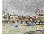 Untitled by Carlo Vitale, oil on board, offered Mar 2023
