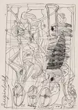 Radio by Bernhard Luginbühl, 1983, ink, sold Dec 2020