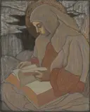 Lesende Frau by Charles-Clos Olsommer, pastel, sold Dec 2020
