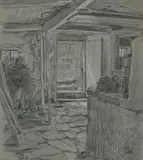 Interieur by Théophile Steinlen, pencil, offered Dec 2020