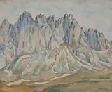 Bergkette by Louis Vonlanthen, watercolor, sold Dec 2020